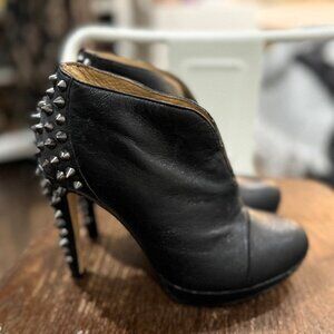 BCBGMAXAZRIA Spiky Studded Heel Boots, Black Size 6/36